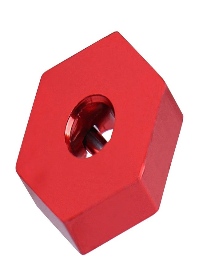 AIMROCK Aluminum 12mm Hex Wheel Hubs Driver Adapter Upgrade Parts 7154 for 1/16 Slash 4WD Summit E-Revo VXL (Red) - Image 4